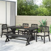 Arlene Waterford Outdoor Aluminum 6 Piece Dining Set with Bench