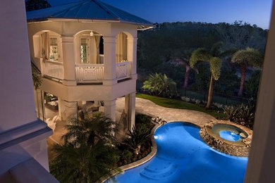 Tropical pool in Orlando.