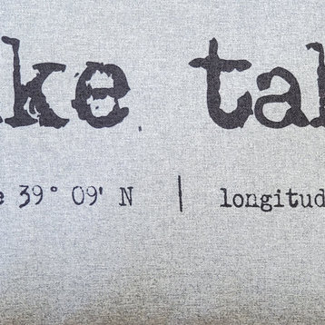 Lake Tahoe Gray Felt Coordinates Pillow 12x19, with Polyfill Insert