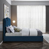 Felix Linen Upholstered Bed, Navy, Full