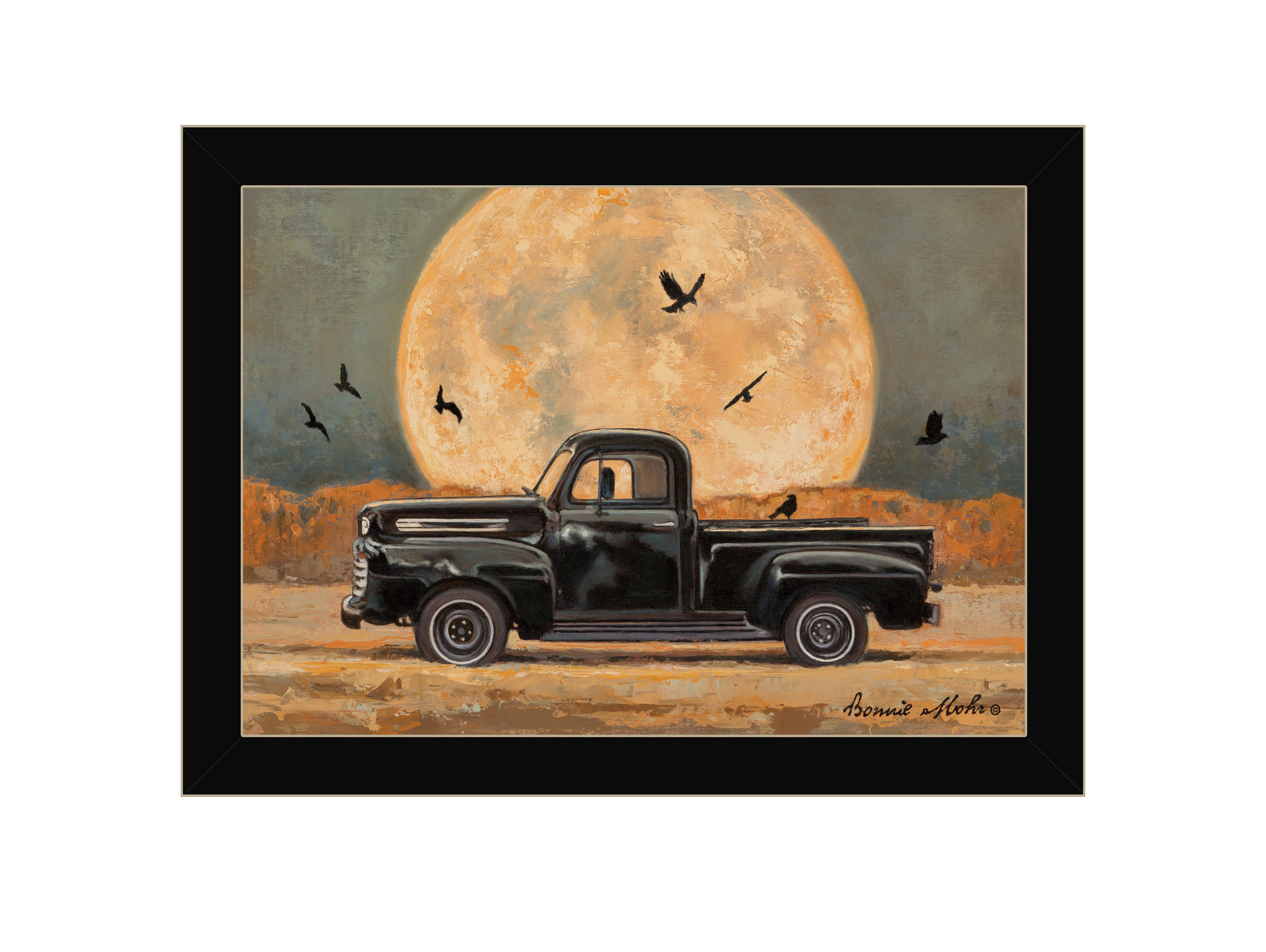 "Harvest Moon" By Bonnie Mohr, Ready to Hang Framed Print, Black Frame ...