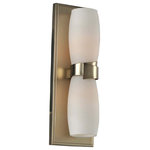 Kalco - Laguna 5x13.5" 2-Light Modern Sconce by Kalco - From the Laguna collection  this Modern 5Wx13.5H inch 2 Light Sconce will be a wonderful compliment to  any of these rooms: Living Room; Bedroom; Family Room; Dining Room