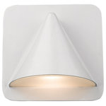 Z-lite - Z-Lite 578WH-LED One Light Outdoor Wall Sconce Obelisk White - Bring a modern touch to the exterior of your home with this stylish energy-efficient outdoor LED wall light. Featuring a white finish over metal construction, the sconce casts downward illumination with a half-cone light and sand blasted glass diffuser.