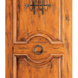 Single Door, Exterior, Knotty Alder 2 Panel, Speakeasy, Door Knob - Front Doors