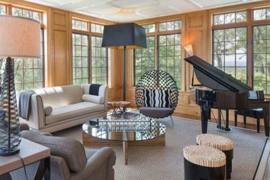 Living room - contemporary living room idea in New York