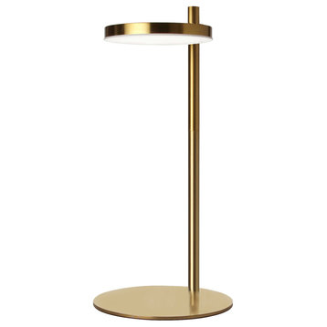 Fia 1 Light LED Table Lamp, Aged Brass