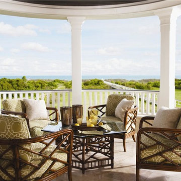 Island Estate Loose Back Lattice Palm Lounge Chair