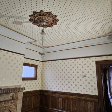 Ceiling wallpaper installation in Oakland