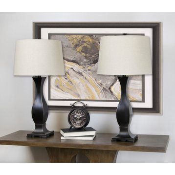 29.25" Oil-Rubbed Bronze Table Lamp Set of 2