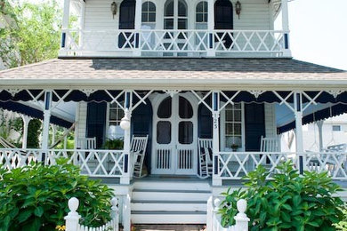 Example of a beach style exterior home design in New York