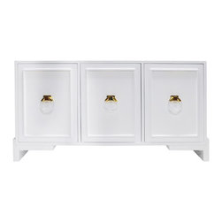 Worlds Away - Worlds Away Lyra White Lacquer Buffet - Buffets And Sideboards