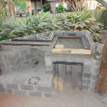 The Hammer Family Wood Fired Pizza Oven and Fireplace Combo in Louisiana
