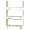 Margo Bookshelf, Antique White With Gold Finish Bracket