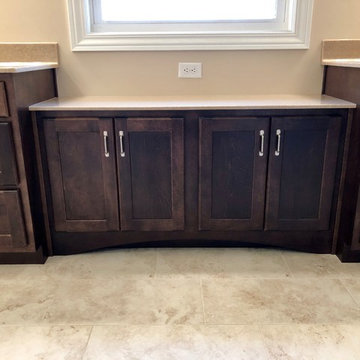 New Home-Geneseo, IL Koch Cabinets Birch Mocha Gray Lagoon MSI Quartz