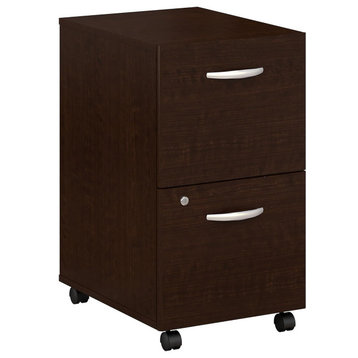 Filing Cabinet, Mobile Design With Caster Wheels, Mocha Cherry