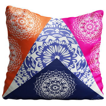 Boho Mandala Pattern Throw Pillow Case