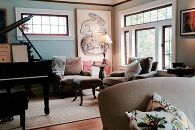 Living room - traditional living room idea in Seattle