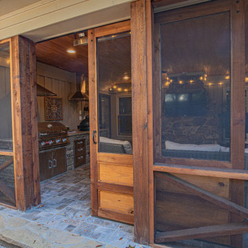 Screened Porch with Outdoor Kitchen