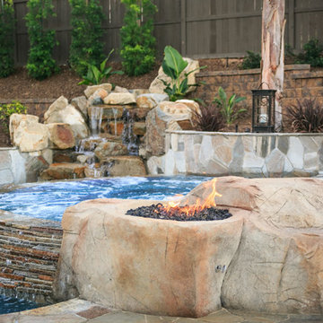 Pool with Water Features
