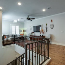upstairs