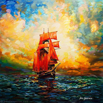 Ship art, Ship painting, Original Paintings for Sale by Leon Devenice
