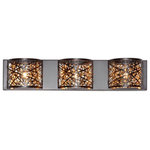 ET2 - ET2 Inca 3-LT Wall Mount W/LED Bulb E21316-10BZ/BUL - Bronze - Legendary meets contemporary with the Inca Collection. Reminiscent of the mythical tales of Incan treasures, the fixtures offer brilliantly shining crystal enclosed within a precision laser-cut sheath that cannot be duplicated. The glow of the LED light from within casts a beautifully radiant shine that adorns the outer permeable layer.