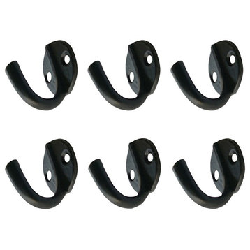 6 Hook Wrought Iron Black RSF Coat 1 1/2" X  1 3/4" |