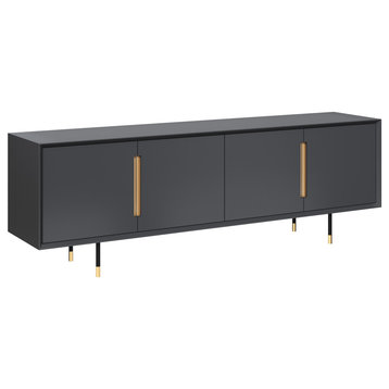 Danbury Media Console And Cabinet Slate Navy