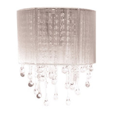 Beverly Dr 2 Light Wall Sconce in Silver Silk String