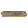 Pirates Sign, Antique Brass