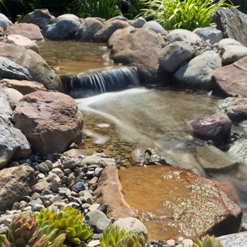 Small Backyard Pondless Waterfall