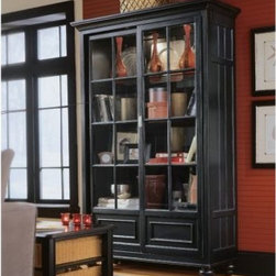 American Drew 919-588 Bookcase/China- RTA Feet Camden - Black - Bookcases