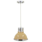Yosemite Home Decor - 1-Light Pendant, Warm Sand - Illuminate your bar, kitchen island or sink area with this charmingly headlight pendant from Yosemite Home Decor. The pendant comes in a warm sand finish so it can go with a wide variety of different color schemes. Combining industrial style with modern chic elements, this pendant lamp offers long-lasting functionality with its sturdy metal construction. Requires 1 10-watt medium base, LED bulb (not included with purchase)