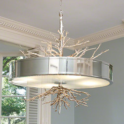 Global Views - Global Views Twig Pendant-Nickel - Pendant Lighting