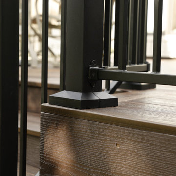 Calming Escape - Rustic Walnut Composite Decking and S110 Steel Railing