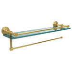 Allied Brass - Waverly Place Collection Paper Towel Holder - Maximize space and efficiency with this beautiful glass shelf and paper towel holder combination. Gallery rail will keep your items secure while the integrated paper towel holder provides a creative space for your roll. Made of solid brass and tempered