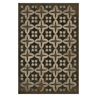 Spicher and Company Vintage Vinyl Floor Cloths Wedding Ring Modern Area Rugs