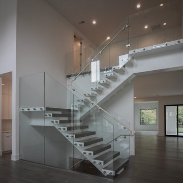 Project #80 | Mono-Beam Staircase with Glass Panels