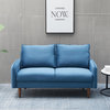 Kingway Furniture Almor Velvet Living Room Loveseat, Prussian Blue