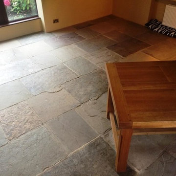 Dull and Tired Sandstone Flagstone Tiled Floor Refreshed in Newark