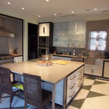 Kitchen eclectic, cabinet doors, floor, Miami