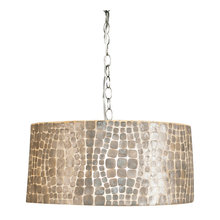 Light fixture above dining table