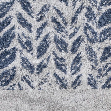 SKL Home Distressed Leaves Bath Towel - Denim Blue 28x54