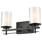 Millennium - Millennium 5502-MB Two Light Wall Sconce, Matte Black Finish - We all harbor a little vanity, and just the right selection of vanity light is certain to satisfy. It's an opportunity to make a bold design statement while bathing you in the perfect light. Light bulbs are not included.