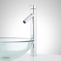 ROTUNDA SLANTED SPOUT SINGLE-HOLE VESSEL FAUCET AND POP-UP DRAIN - Products