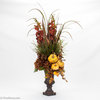Fall Layered Hydrangea and Delphinium Silk Floral Arrangement