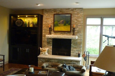 Inspiration for a contemporary living room remodel in Cincinnati