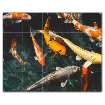 Coral Ceramic Tile Wall Mural HZ500407-54S. 21.25" x 17"