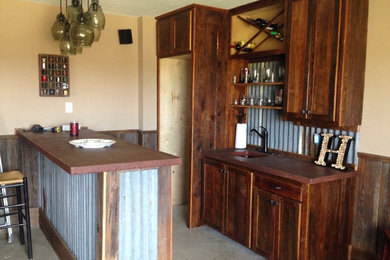 Rustic Bar and Cabinets from Reclaimed Barn Wood