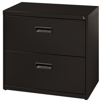 Hirsh 30-inch Width Metal 2 Drawer Home Office Lateral File Cabinet Black